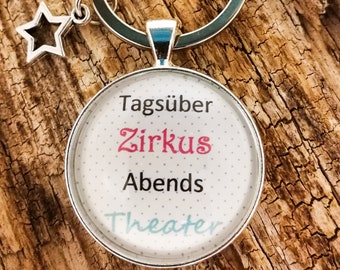 Schlüsselanhänger "Zirkus" Cabochon