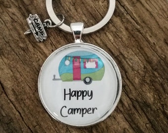 Keychain "Happy Camper"