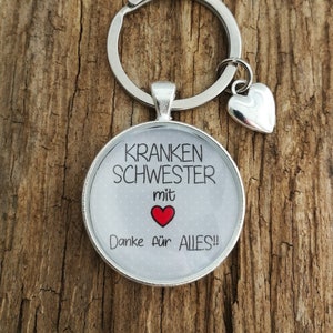 keychain &quot;Nurse with Heart&quot;