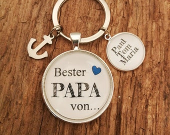 Schlüsselanhänger "Bester Papa" personalisiert