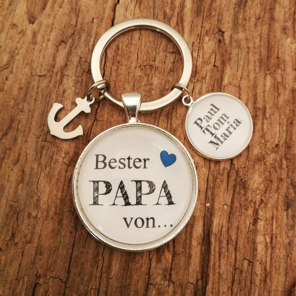 Schlüsselanhänger "Bester Papa" personalisiert