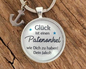 Schlüsselanhänger "Patenonkel" personalisiert