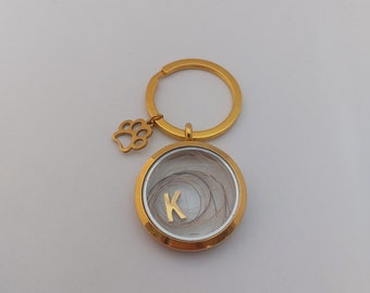 Pet Hair Medallion Keychain for Self-Filling