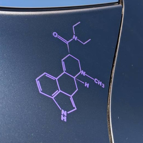 LSD Chemical Structure Vinyl Decal