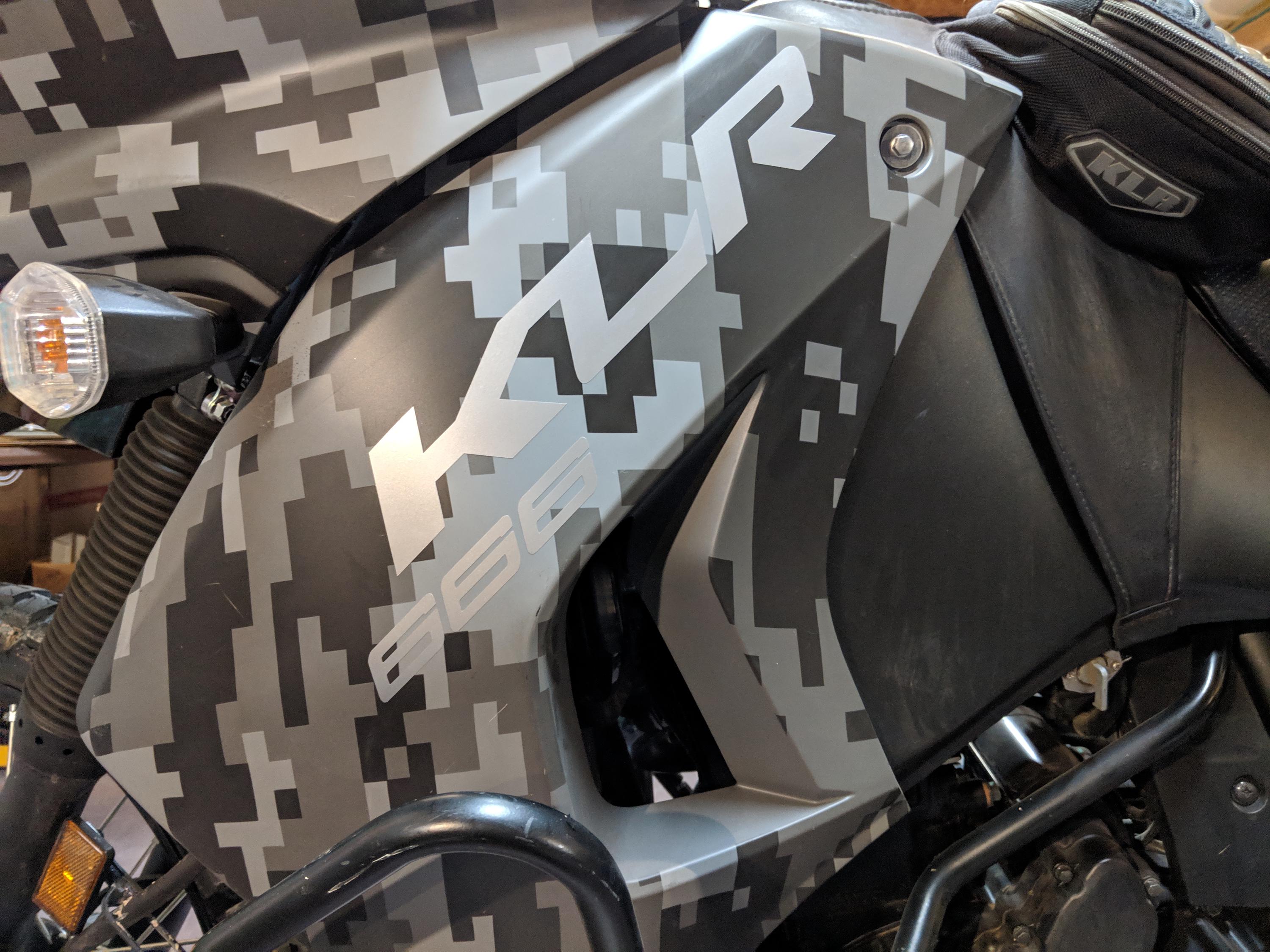 Klr Graphics KLR650 Rear Fairing Vinyl Decals Custom CC - Etsy