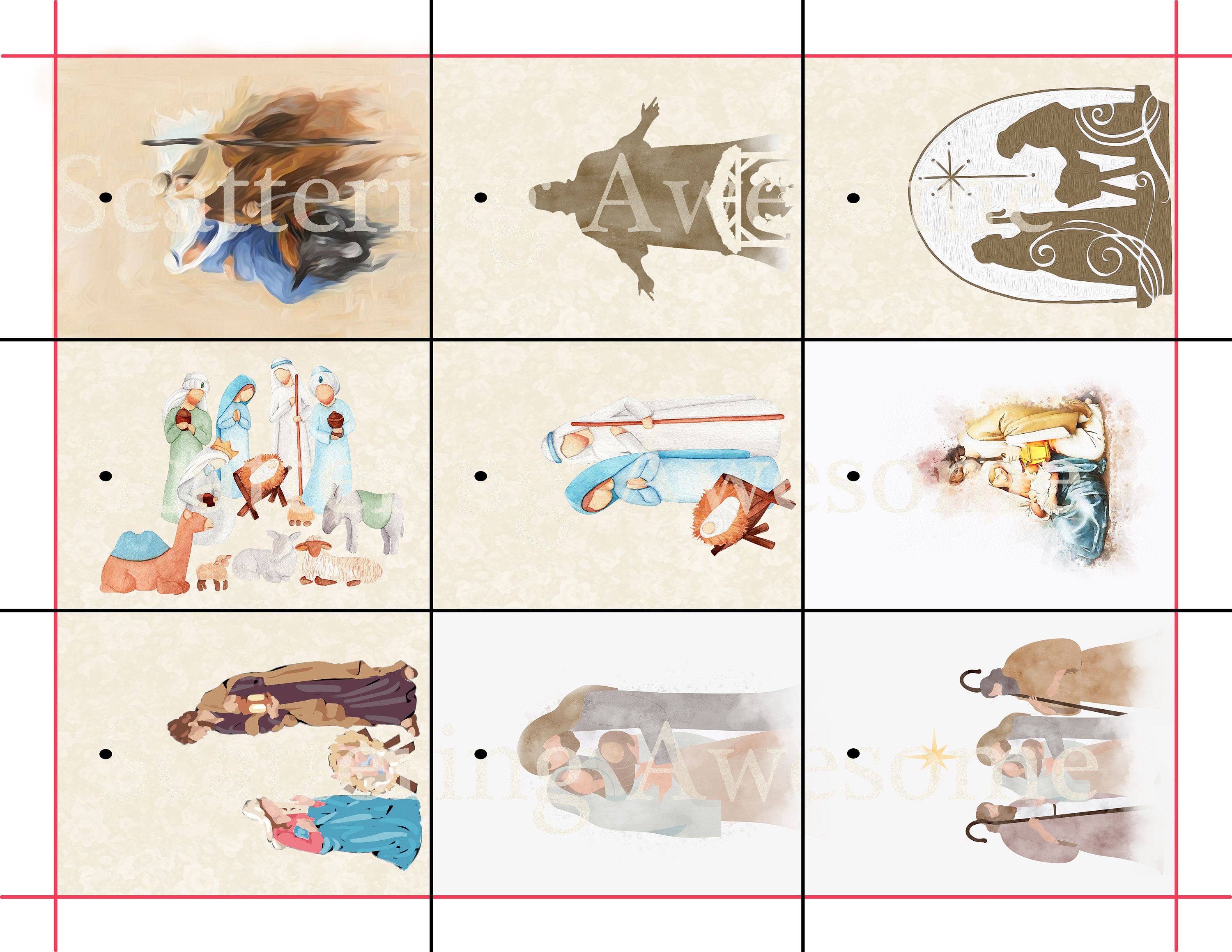 Nativity Gift Tags Printable, Digital, Instant Download, DIY Gift Tag ...