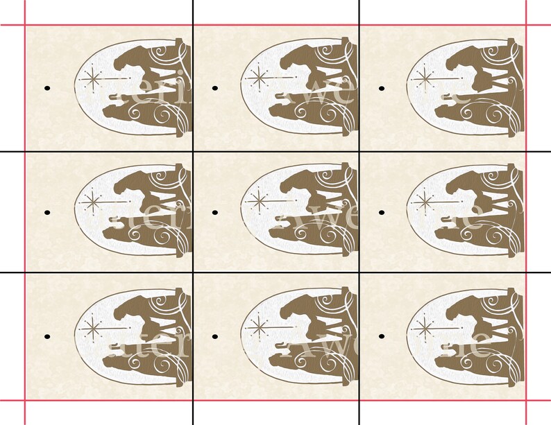 Nativity Gift Tags Printable, Digital, Instant Download, DIY Gift Tag ...