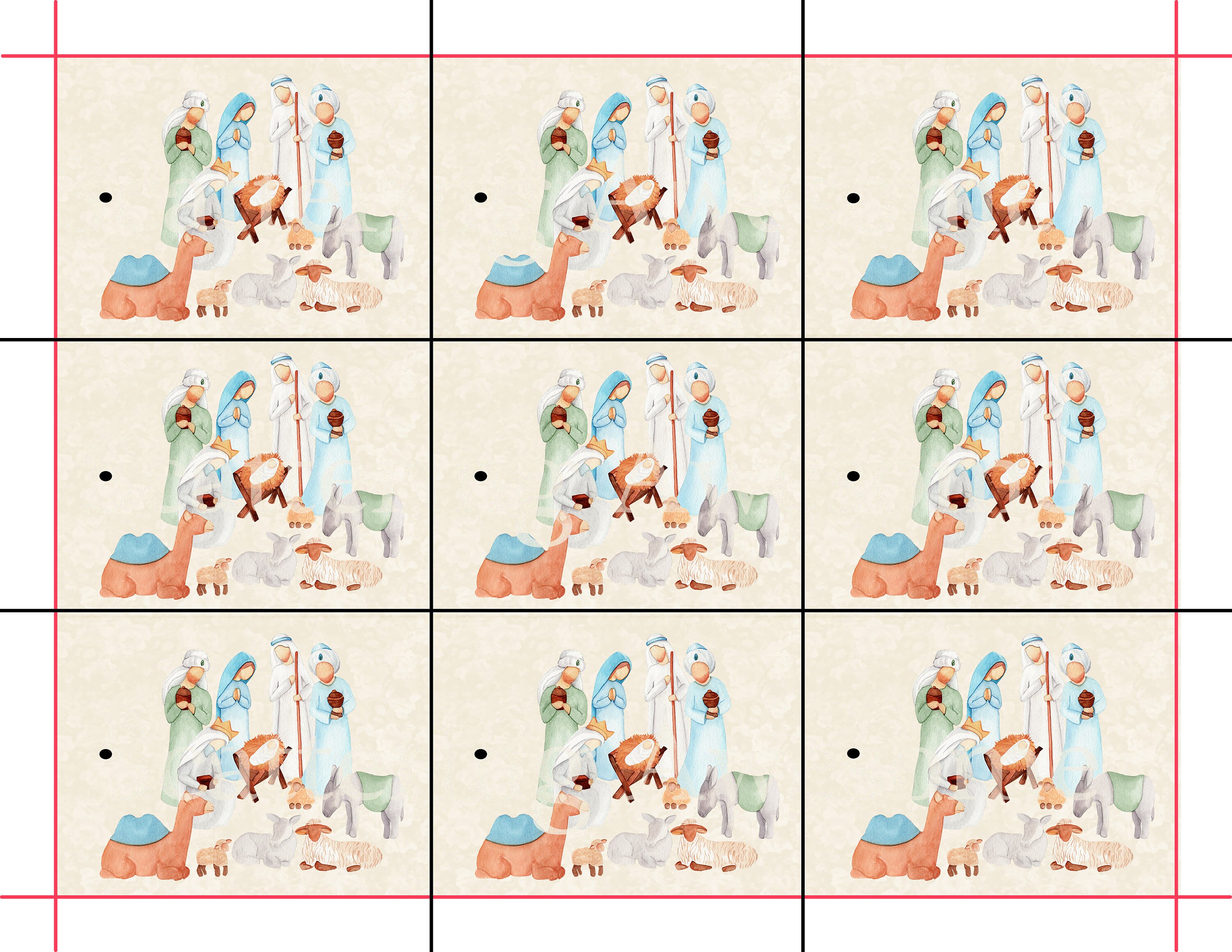 Nativity Gift Tags Printable, Digital, Instant Download, DIY Gift Tag ...