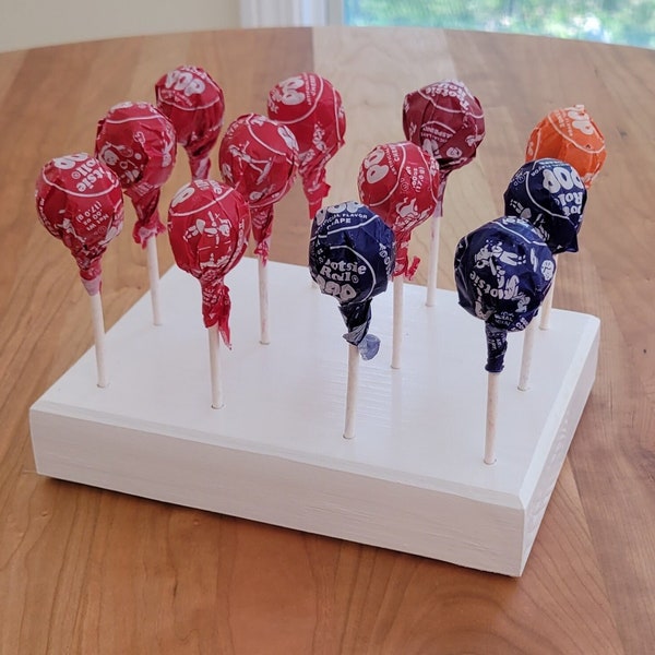 7.5"×5.5" | 12 Pop | Solid Wood Cake Pop or Lollipop Display | Custom sizes available
