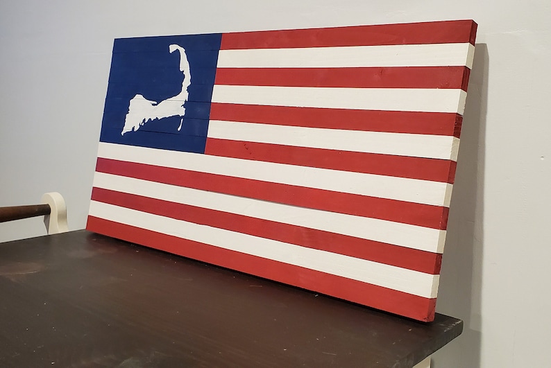 Cape Cod Flag Valance 2 Sizes Available Cape Cod American Flag Nautical Themed American Flag ...
