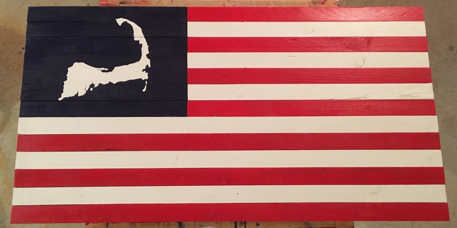 Cape Cod Flag Valance 2 Sizes Available Cape Cod American Flag Nautical Themed | Etsy