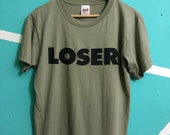 Vtg RaRE 90 39 s LOSER SUB POP Record Label T shirt by Anvil Kurt Cobain Soundgarden Foo Fighter Mud Honey Medium Size Hard To Find