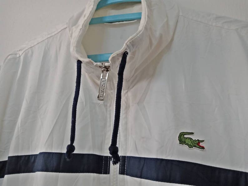Vtg 90/'s LACOSTE Windbreaker Tennis Jacket Small Size BIG LOGO With Nice Used Condition
