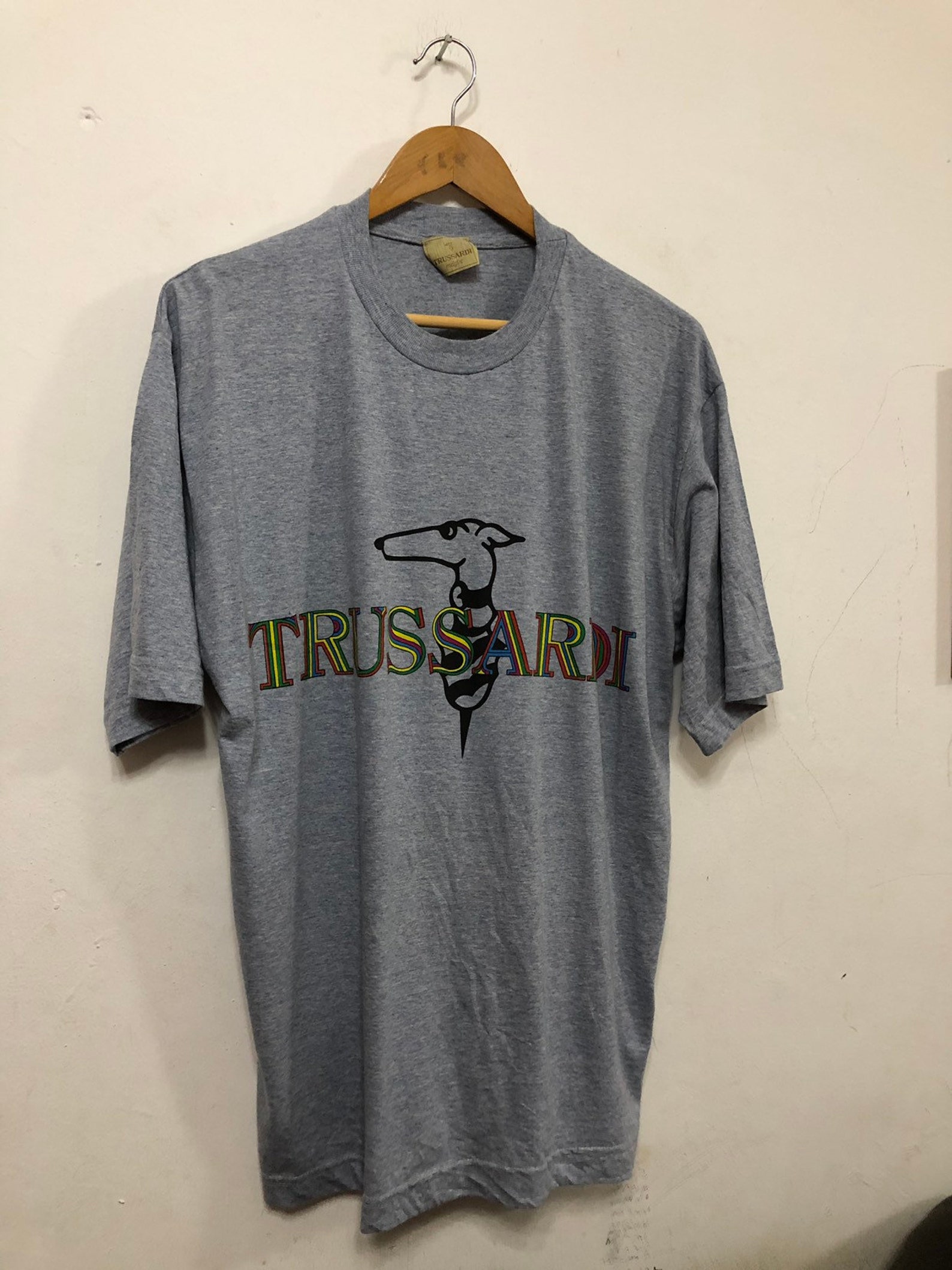 Vtg 90's TRUSSARDI T Shirt Big LOGO Colourful Design Large - Etsy Israel