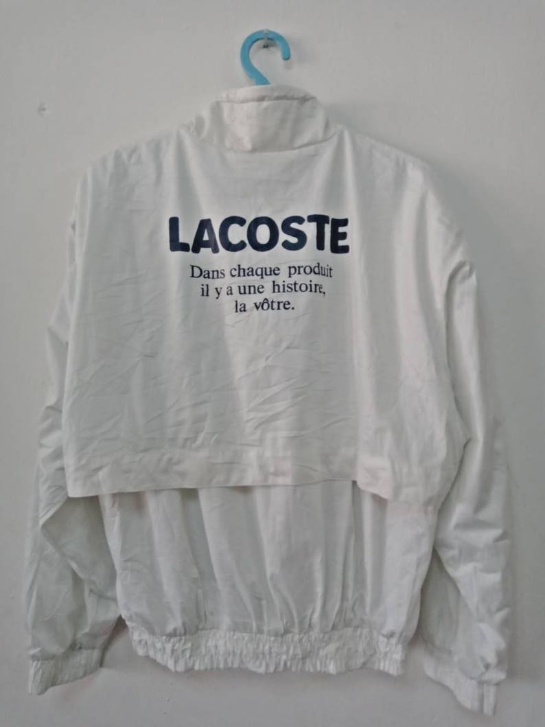Vtg 90/'s LACOSTE Windbreaker Tennis Jacket Small Size BIG LOGO With Nice Used Condition