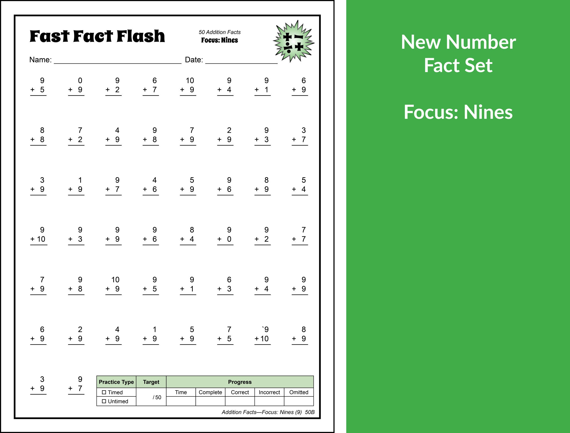 Timed Math Facts Worksheet Timed Tests - Addition - Math Facts - Addition Worksheets - Addition ...