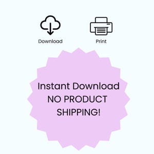 download and print, no product shipping