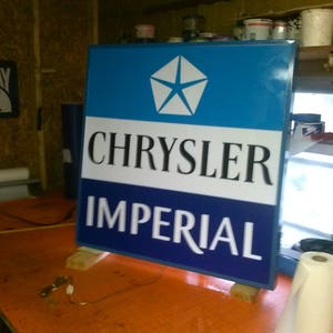 Chrysler Imperial oplichtend bord 21 x 21 x 3 inch