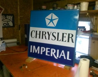 Chrysler Imperial light up sign 21x21x3 inch