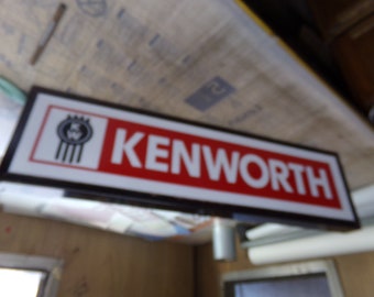 Kenworth lighted sign 30x8x2 inch deep