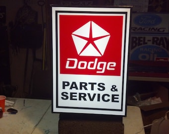 Dodge parts & service 23x15x4 lighted sign 6ft switched cord