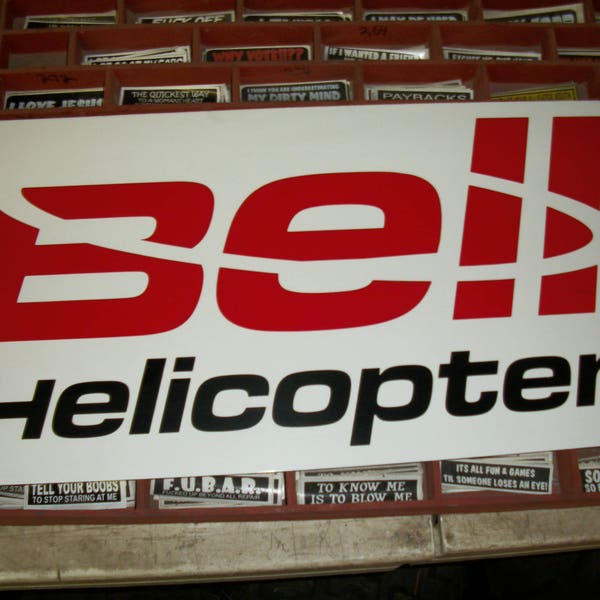 Bell Helicopter 23x8x1 metal sign