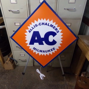 Allis Chalmers lighted sign 29x29x3.5 inch