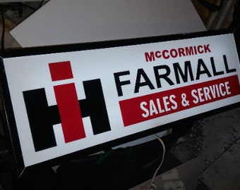 International Case and Mack lighted signs