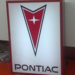 Pontiac Lighted sign Light up sign 23x15x 2 inch deep