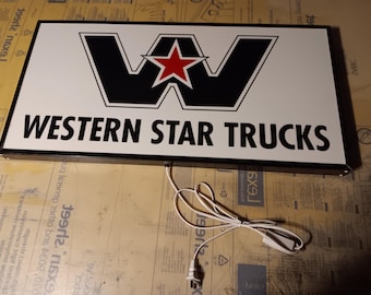 Western Star Trucks lighted sign 23x15x3 inch deep