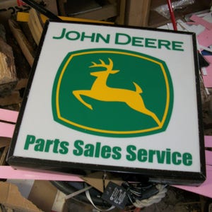 John Deere Parts Sales Service Lighted sign 21x21x4