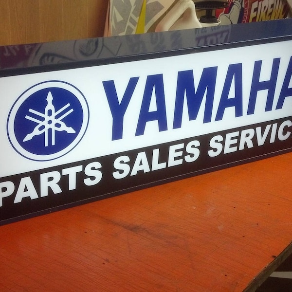 Yamaha Parts sales service lighted sign 30x10x2 inch deep