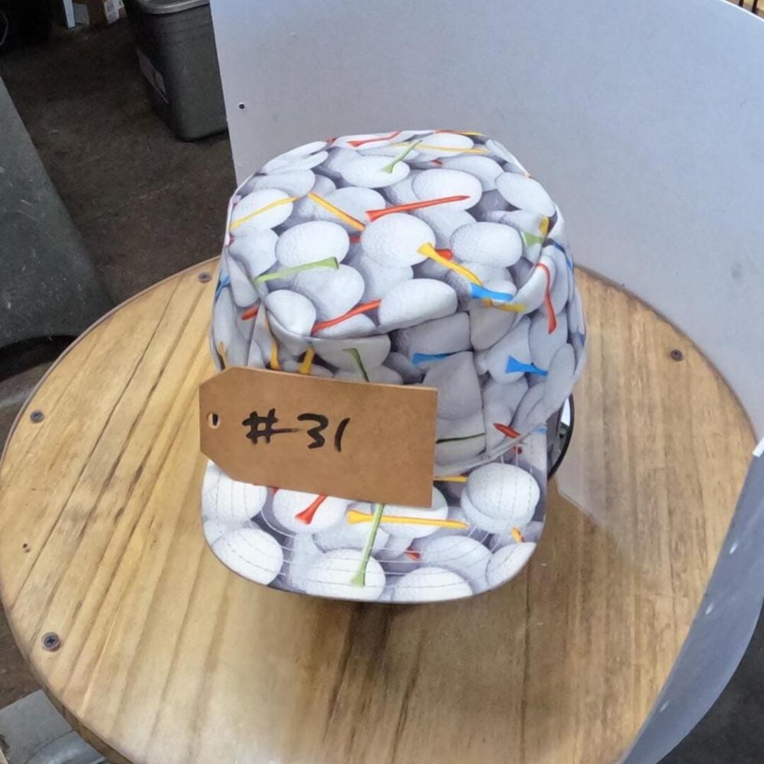 Hand Made Flat Top Hat One of a Kind Golf Ball and Tee Pattern #31 - Etsy