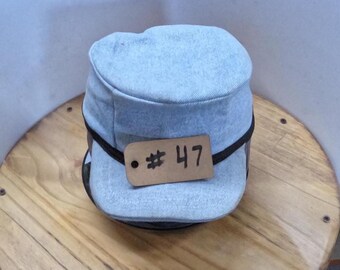 Hand made flat top hat one of a kind bandana pattern #46