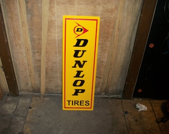 Dunlop Tyres Vertikales Metallschild 60 x 20 cm