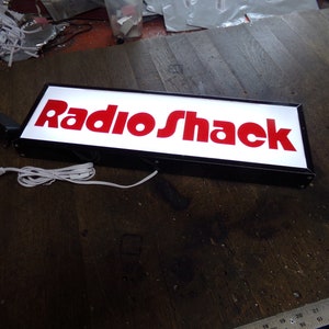 Radio Shack Lighted sign light up sign 21x7x 2.5 inch deep