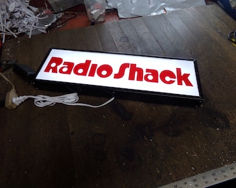 Radio Shack Lighted sign light up sign 21x7x 2.5 inch deep