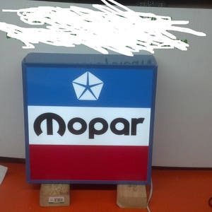 Mopar lighted sign 21x21x3 inch