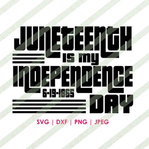 Juneteenth is My Independence Day Not July Fourth SVG DXF Cricut or Silhouette Cut File