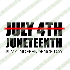 Juneteenth Is My Independence Day Not July 4th SVG