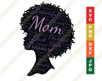 Download Black mom svg | Etsy