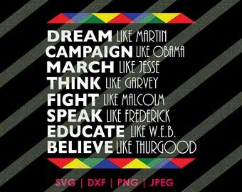 Download I Am Black History Month SVG PNG JPEG Text File Cricut | Etsy