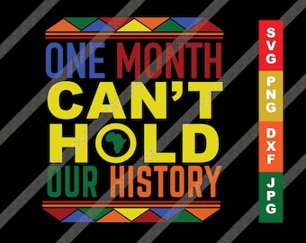 Un mes no puede contener nuestro historial SVG PNG JPEG Cricut o Silhouette Cut File