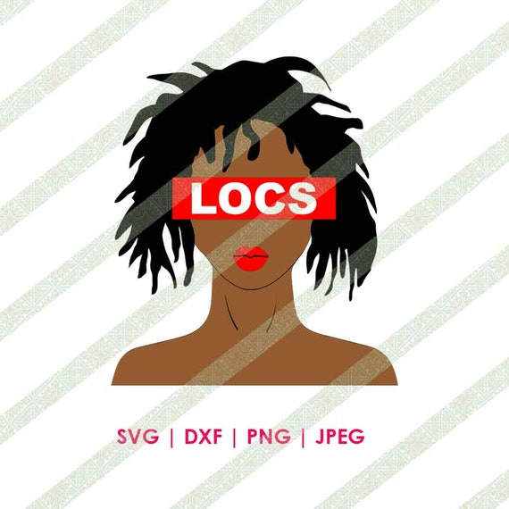 Locs Svg Dxf Black Woman With Short Dreadlocks Cricut Or Silhouette Cutting File