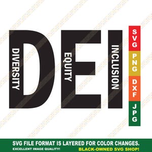 Pro DEI 多様性 公平性 インクルージョン SVG PNG Cricut または Silhouette のダウンロード