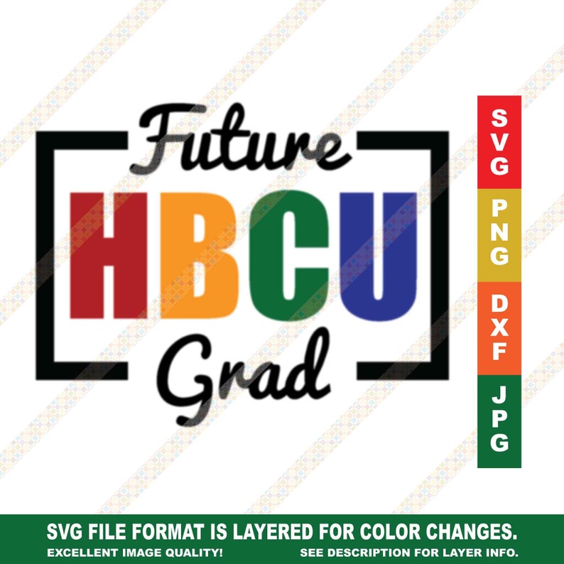 Future HBCU Grad Box SVG PNG Grad Alumni Cricut or Silhouette Cut File image 1