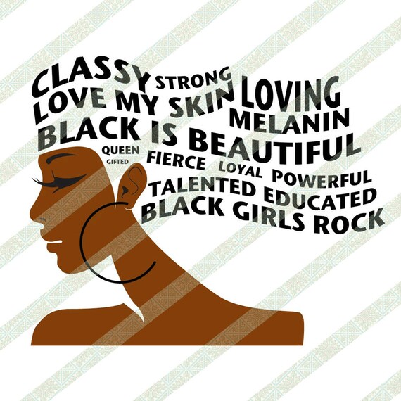 Black Is Beautiful SVG PNG Typography Melanin Queen Black 