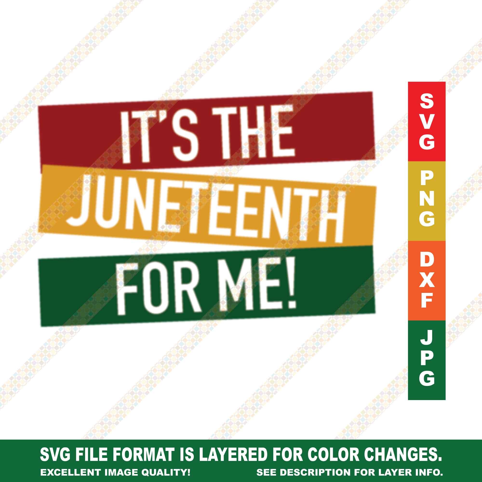 It's The Juneteenth For Me SVG Cricut or Silhouette Cut File
