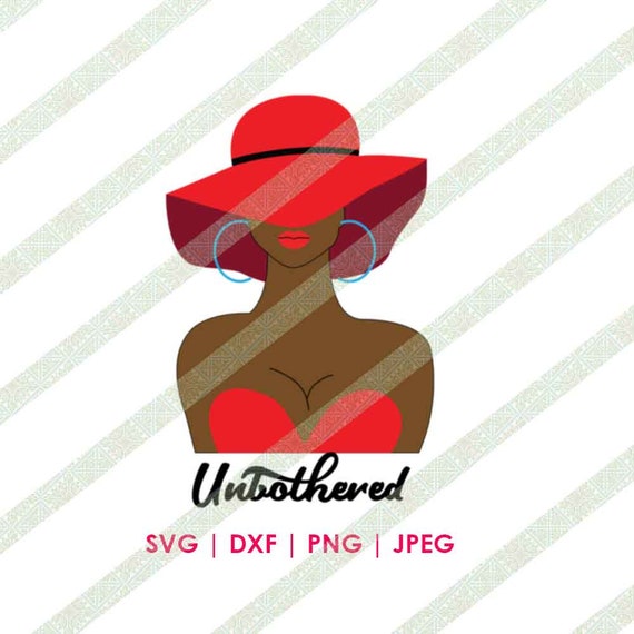 Download Unbothered Svg Black Woman With Red Easter Bonnet And Dress Etsy