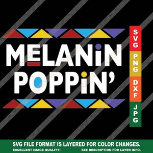 Melanin Poppin 90-talet Retro SVG Cricut eller Silhouette Cut-fil